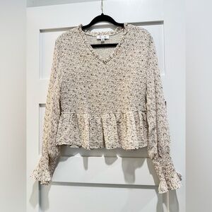 Floral peasant top. Size medium. Boutique brand